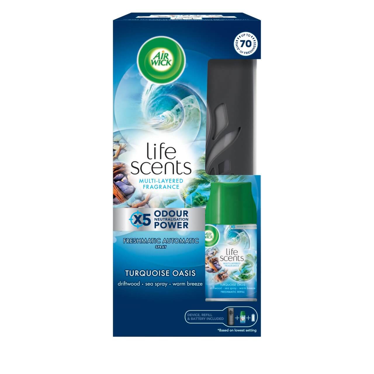 Air Wick Freshmatic Max Starter Kit Life Scents Turquoise Oasis